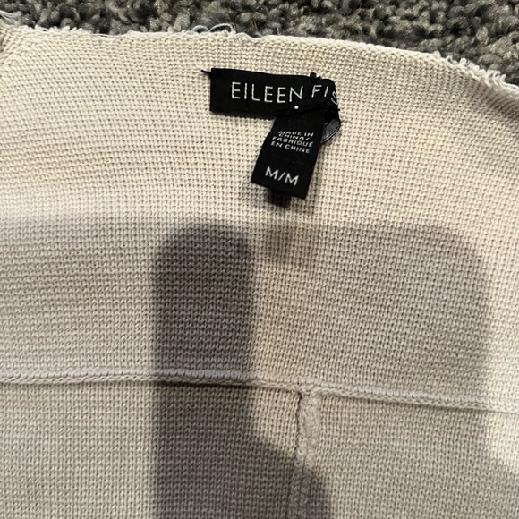 Eileen Fisher Cream Knit Cardigan medium organic cotton - Picture 3 of 3